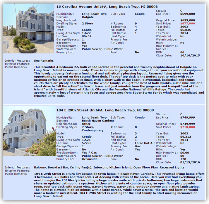 Side By Side Condo | LBI Real Estate Condominiums | LBI NJ Real Estate